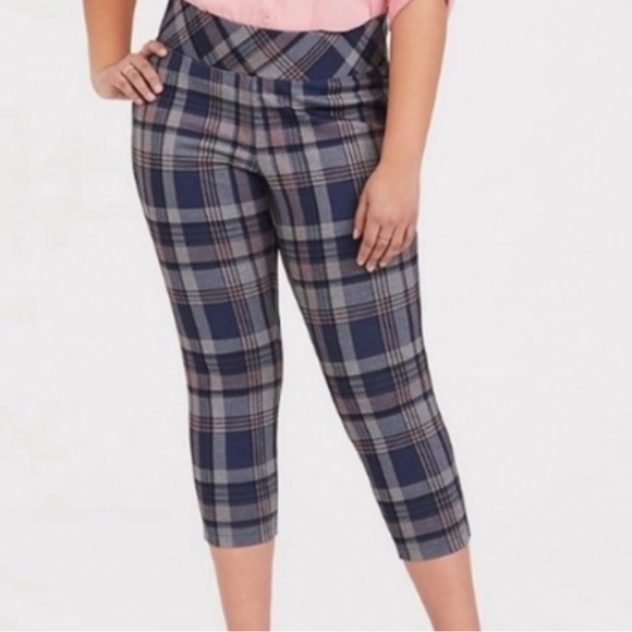TORRID Tartan Plaid Pixie Pull On Pants Size L - Picture 1 of 5